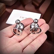 Dior Black Drop Earrings With Pearl - 4