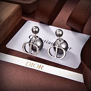 Dior Black Drop Earrings With Pearl - 2