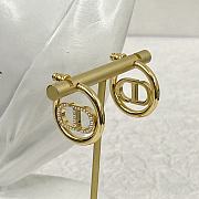 Dior Gold Loop Earrings - 1