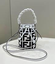 Fendi mini Mon Tresor Black and White Bucket Bag - 12×18×10CM - 1