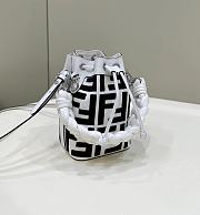 Fendi mini Mon Tresor Black and White Bucket Bag - 12×18×10CM - 6