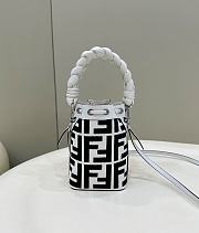 Fendi mini Mon Tresor Black and White Bucket Bag - 12×18×10CM - 3