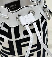 Fendi mini Mon Tresor Black and White Bucket Bag - 12×18×10CM - 2