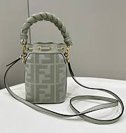 Fendi mini Mon Tresor Green Bucket Bag - 12×18×10CM - 2