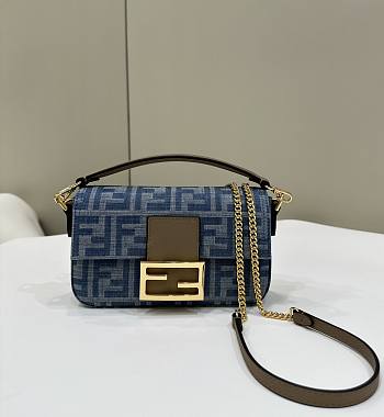 Fendi Small Baguette Denim Bag - 19.5/5/11CM