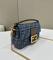 Fendi Small Baguette Denim Bag - 19.5/5/11CM - 5