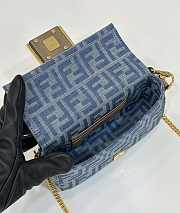 Fendi Small Baguette Denim Bag - 19.5/5/11CM - 4