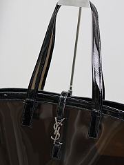 YSL PANIER MEDIUM IN VINYL AND SHINY LEATHER BLACK - 23.5–49 X 32.5 X 10–15 CM  - 5