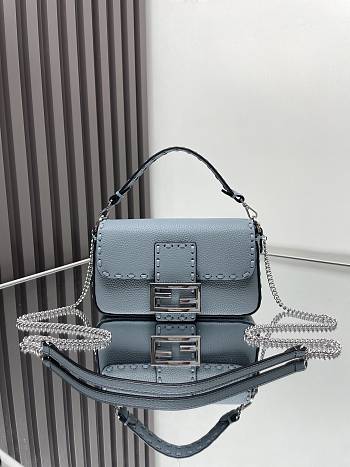 	 Fendi Baguette Mini Blue - 20*5*13CM