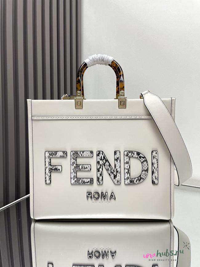 	 Fendi Sunshine Tote White - 35x17x31CM - 1