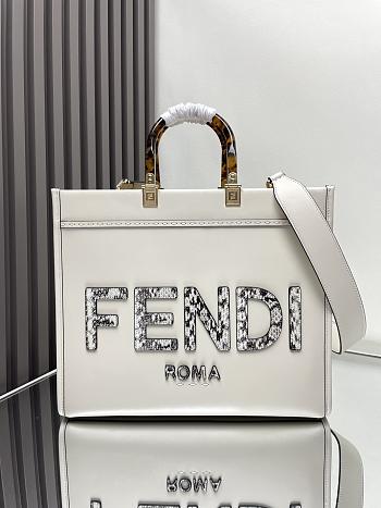 	 Fendi Sunshine Tote White - 35x17x31CM