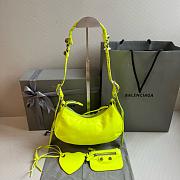 Balenciaga Le Cagole XS Shoulder Bag Neon Yellow - 5