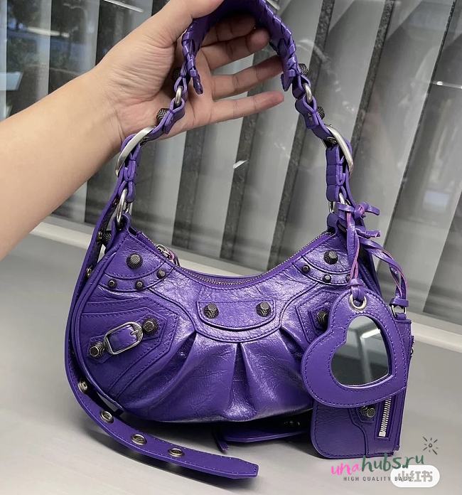 Balenciaga Le Cagole XS Shoulder Bag Purple  - 1