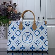 Louis Vuitton Onthego PM Tiles Canvas Coral Blue - 25x19x15cm - 1