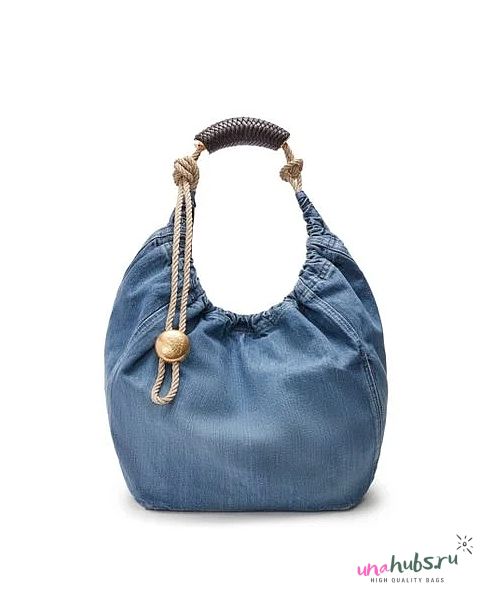 Loewe  Squeeze bag in washed denim - 33x34x13cm - 1