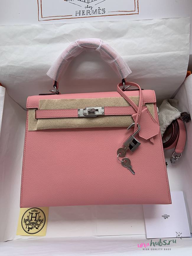 Hermes Kelly 28cm Rose Pink Bag - 1