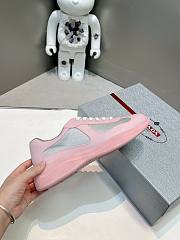 Prada America's Cup Soft Rubber and bike farbic Pink Sneakers - 6