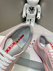 Prada America's Cup Soft Rubber and bike farbic Pink Sneakers - 4