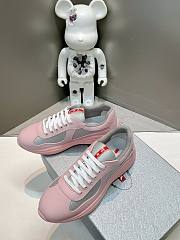 Prada America's Cup Soft Rubber and bike farbic Pink Sneakers - 2