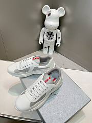 	 Prada America's Cup Soft Rubber and bike farbic White Sneakers - 3