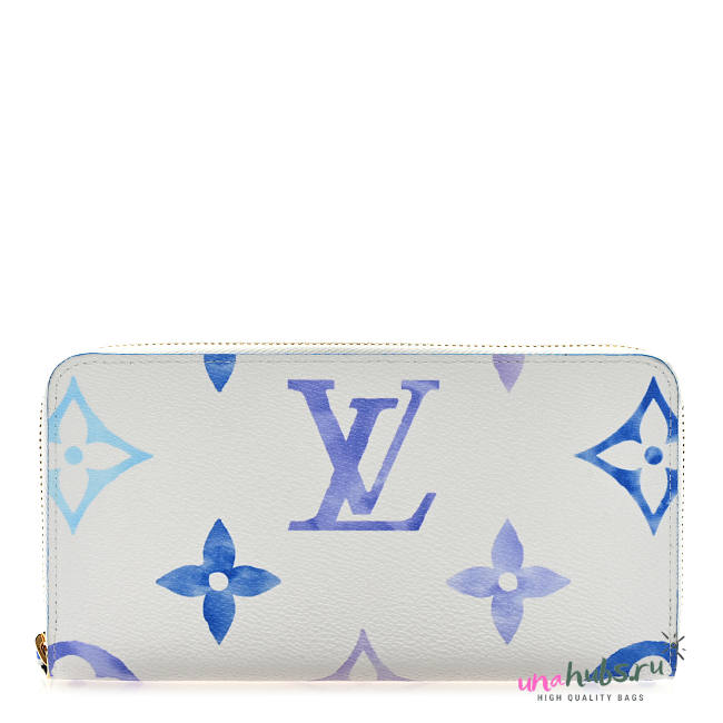 Louis Vuitton Monogram Giant By The Pool Zippy Wallet Resort Blue 19.5 x 10.5 x 2.5 cm - 1