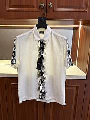 Fendi FF Logo Polo Shirt White&Black - 1