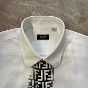 Fendi FF Logo Polo Shirt White&Black - 2