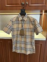 Burberry Plaid Patterns Short Sleeves Shirts - 1