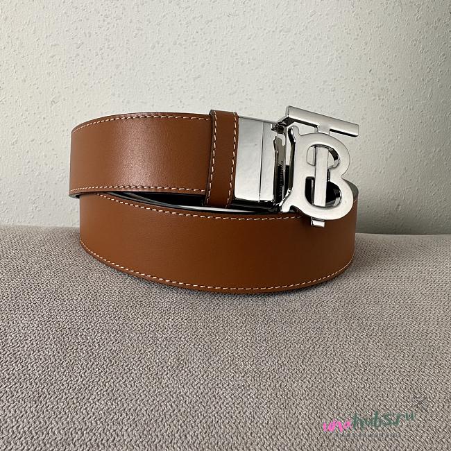 Burberry Reversible Monogram Motif Leather Belt Brown - 1