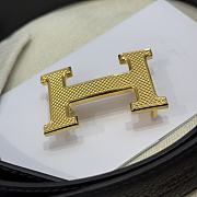 	 HERMES Box Togo 32mm Gold Buckle H Belt - 5