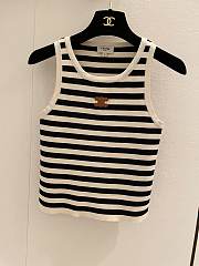 Celine Black and White Tank Top - 5