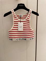 Celine Tank Top Red and Beige - 3