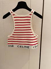 Celine Tank Top Red and Beige - 4