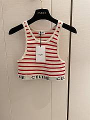 Celine Tank Top Red and Beige - 5