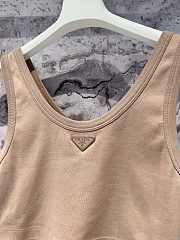 Prada Tank Top In Beige Color - 5