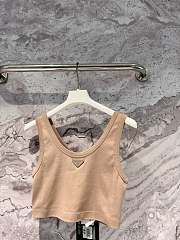 Prada Tank Top In Beige Color - 6