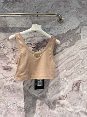 Prada Tank Top In Beige Color - 4