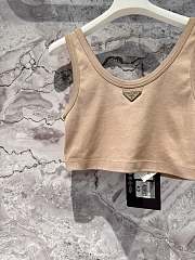 Prada Tank Top In Beige Color - 3