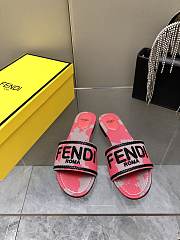 Fendi Canvas Floral Slides - 1