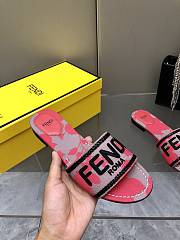 Fendi Canvas Floral Slides - 2