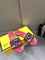 Fendi Canvas Floral Slides - 3