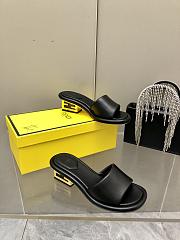 Fendi Baguette  Nappa Leather Slides (3 colors) - 3