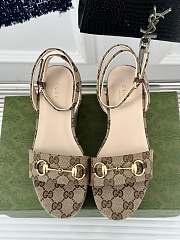 Gucci Horsebit GG Canvas Platform Shoes - 5