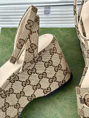 Gucci Horsebit GG Canvas Platform Shoes - 6