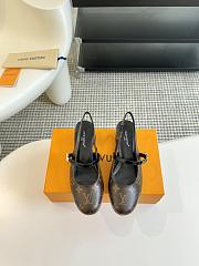 Louis Vuitton Monogram Brown Leather Pumps - 1