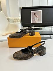 Louis Vuitton Monogram Brown Leather Pumps - 5