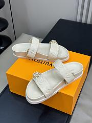 Louis Vuitton Bom Dia Flat Mule White Monogram - 5