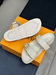 Louis Vuitton Bom Dia Flat Mule White Monogram - 4