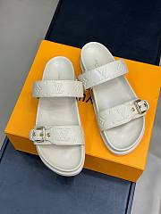 Louis Vuitton Bom Dia Flat Mule White Monogram - 3