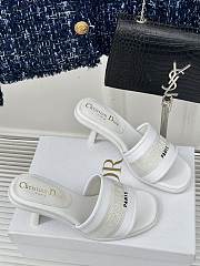 	 Dior Everyday Heels White 8.5cm - 4